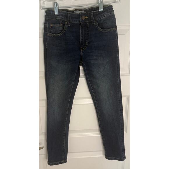 Lucky Brand Skinny Jeans Dark Wash Stretch Size 10 Mid Rise Adjustable Waist - Picture 1 of 6